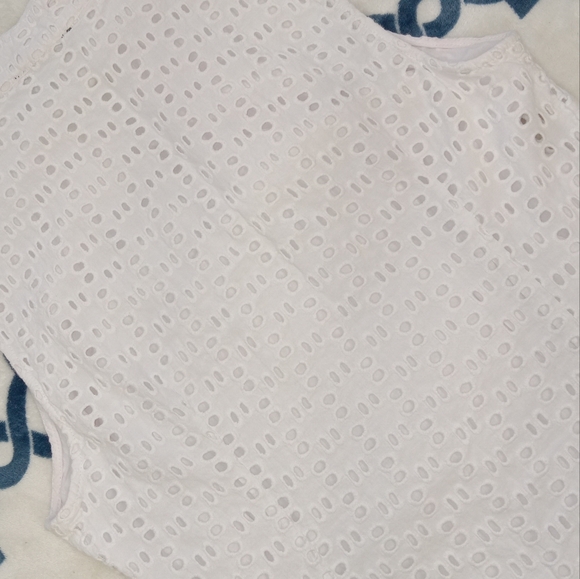 Cynthia Rowley White Sleeveless Cotton Eyelet Dress size 8 - Picture 2 of 11